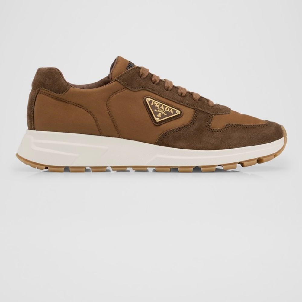 Prada Men’s Prax 01 Suede and Re Nylon Sneaker - Picture 6 of 9